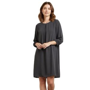 H&M‎ Dark Gray Shift Dress, Size 4 Chic Style Long Sleeve Dress